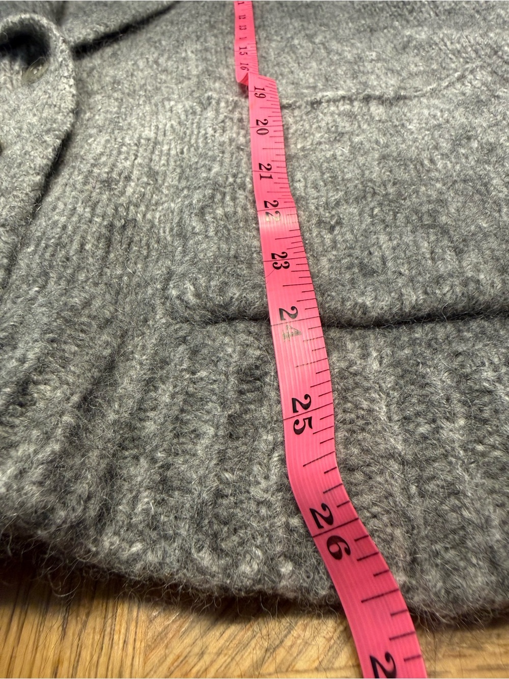 Eileen Fisher Alpaca Blend Cozy Gray Shawl-Collar Cardigan Oversized Sweater - Picture 8 of 10